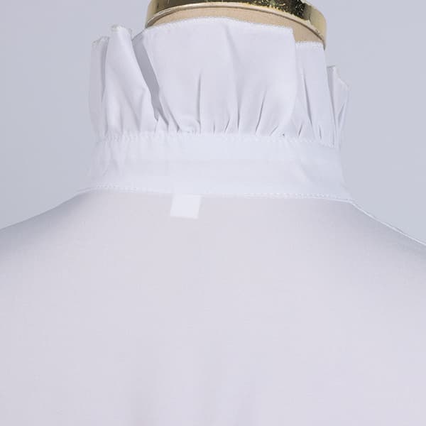 Dame Victorian Bluser Langærmet Gothic Skjorte Toppe White L