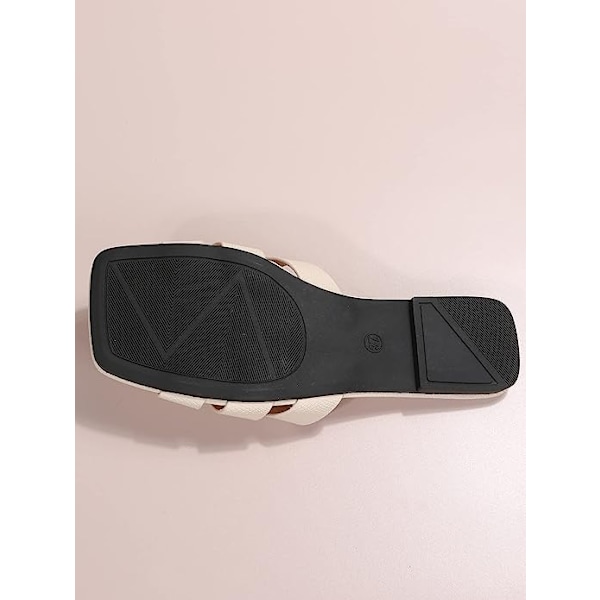 Monika Flat H-Band Slide Sandal för kvinnor White 40