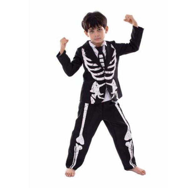 Halloween Skelett Skeleton Kostym För Barn Boy S