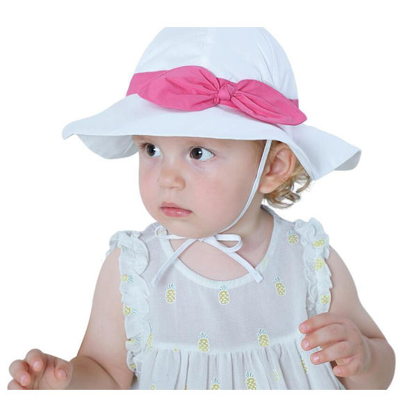 Baby sommar solskydd barn flickor hatt White Rose 50