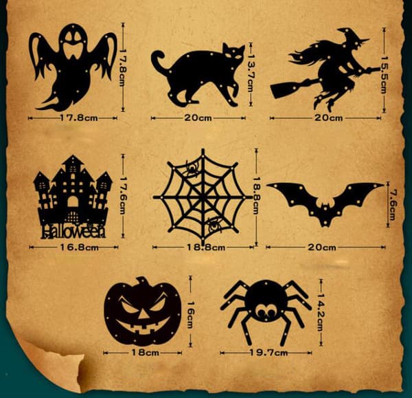 8 st Halloween LED-belysningsdekorationer 8PCS
