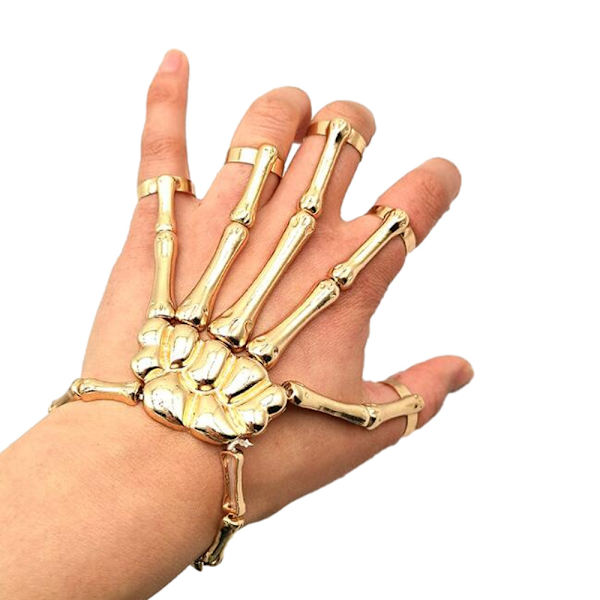 Halloween Skelet-Kædearmbånd til Kvinder Gold