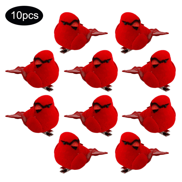 Christmas Mini Cardinal Clip on Tree Ornaments type3