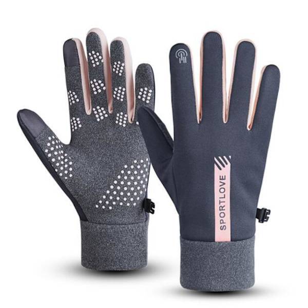Vinterhandskar Touch Screen Handskar Varm Vattentät Vindtät grey pink M