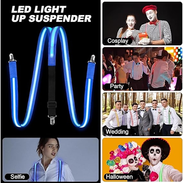 Lysende Seler LED Festartikler Blue