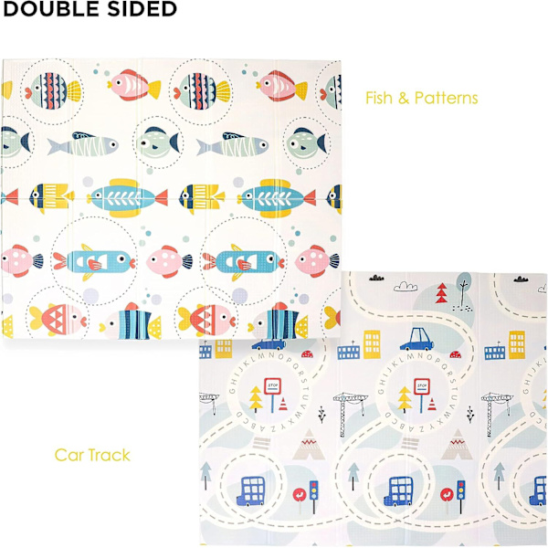 Reversibel Stor Baby Leke Matte for Kryping Style 1 200*180*1cm