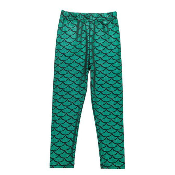 Stretchy Leggings Byxor för flickor green 150cm