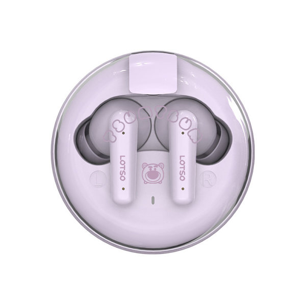 Langattomat Piirretty Bluetooth-kuulokkeet Latauskotelolla Purple