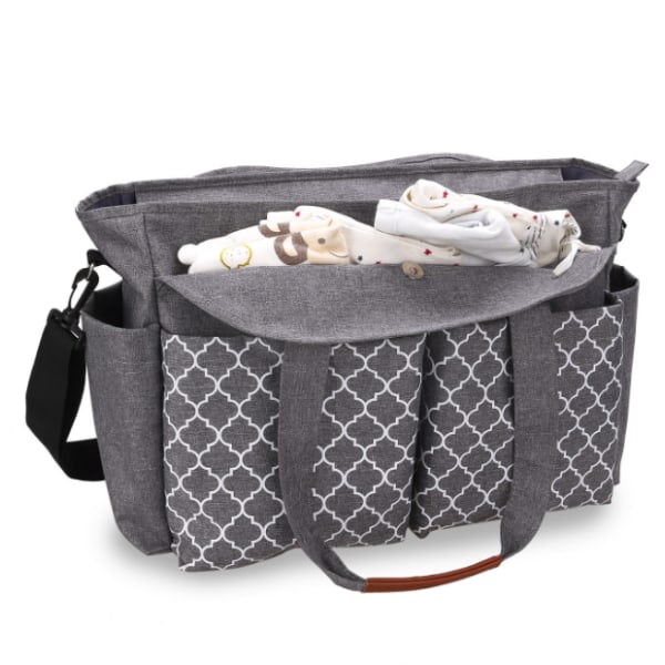 Mammaväskor för funktionell stor baby resväska grey