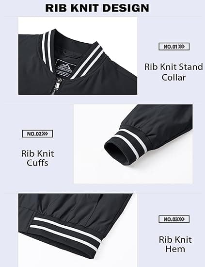 Herrar Casual Pilot Full Zip Jacka Black 2XL
