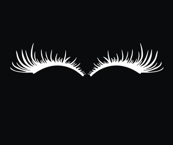 2 Par Eyelash-Dekaler til Bilens Frontlykter White
