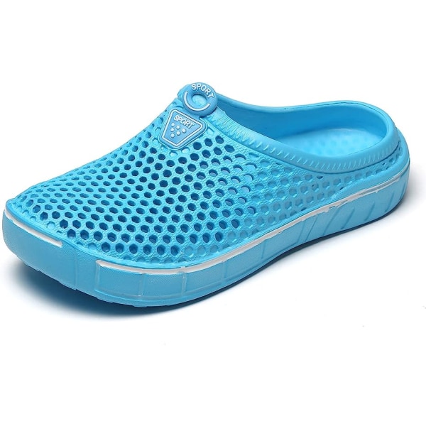 Unisex Clogs Skor Casual Tofflor Snabbtorkande sandaler Light blue 37