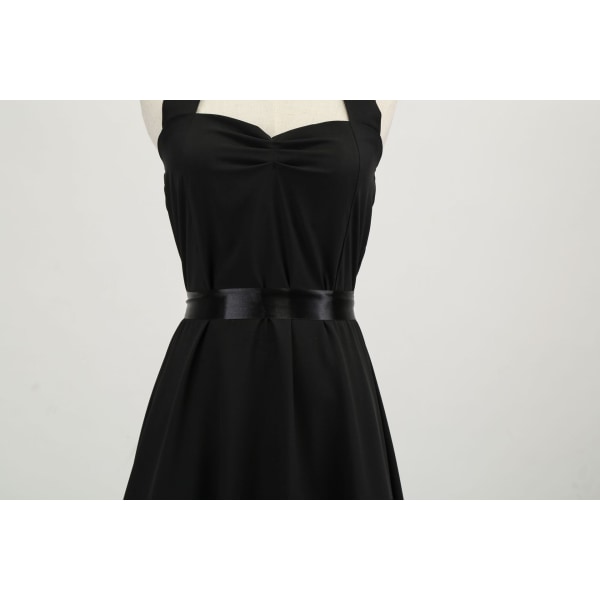Vintage för kvinnor 1950-talsgrimma Cocktailparty Rockabilly-klänningar BLACK XL