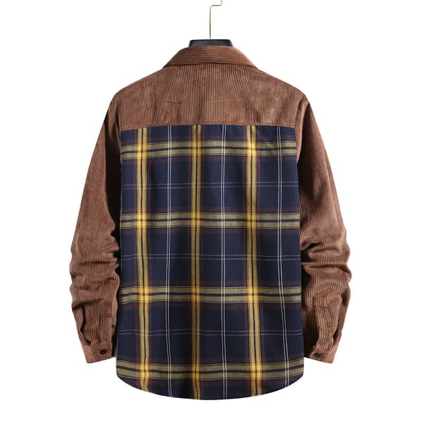Manchester Patchwork-skjorta för män Brown XL
