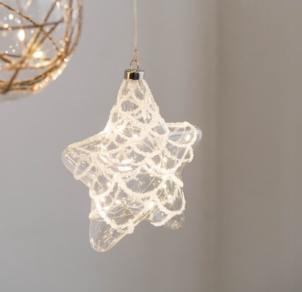 LED Glass Julekuler med Lys - Julepynt til Innendørs Style2