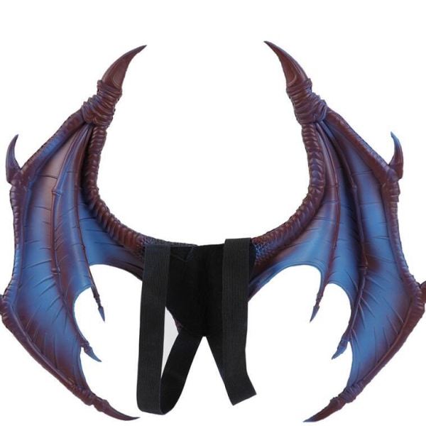 Halloween Carnival Kostym Demon Cosplay Dragon Wings Blue