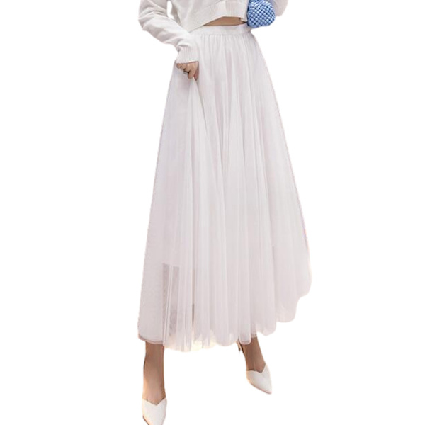 Keskipitkä korkeavyötäröinen puolirunko-saree White