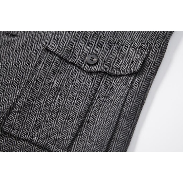 Herrar Casual Singelknäppt Väst Dark Gray M