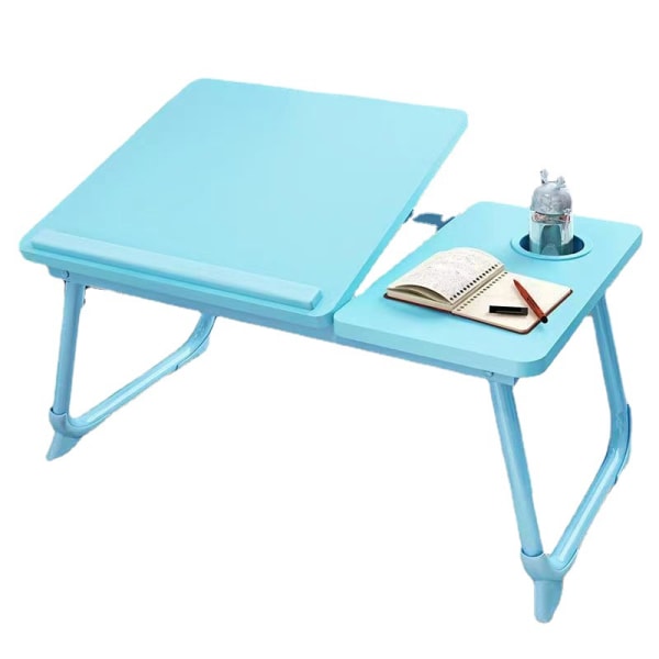 Bärbar säng Skrivbordsbordsbricka Stativ med mugghållare Blue