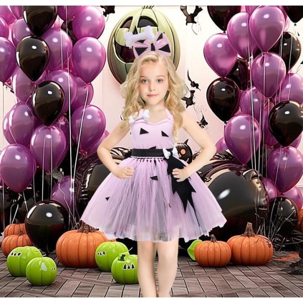 Flickor Halloween Dress Up Princess Poncho Dress Pink 4T