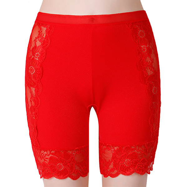 Slipshorts för under klänningar, dam, anti-skav underkläder Red L