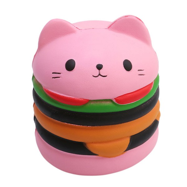 Squishies Jumbo Hitaasti Nouseva Kawaii Squishie Kissa Hampurilaisleipä Lelu Q3