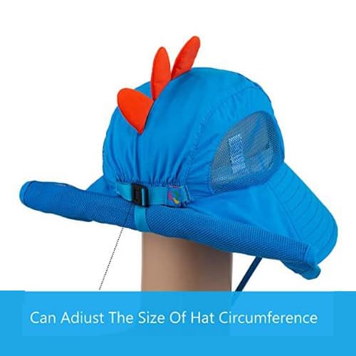 Solhatt för barn med bred brättad strandhattar deep blue