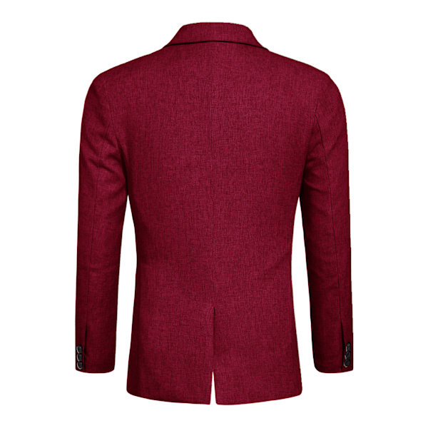Slim Fit kavaj för män, lätt kostymjacka, 1 knapp red M