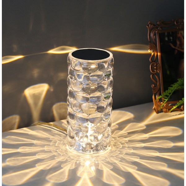 Crystal Bordslampa Rose Lampa med Touch Control
