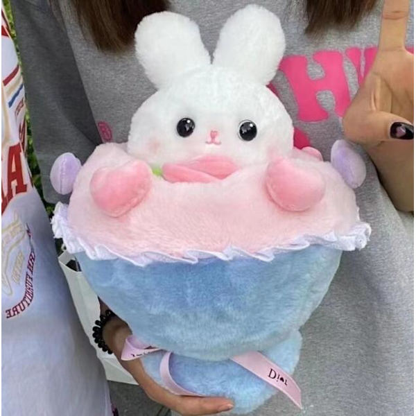 Plush Blomsterbukett Kanin-docka 30CM