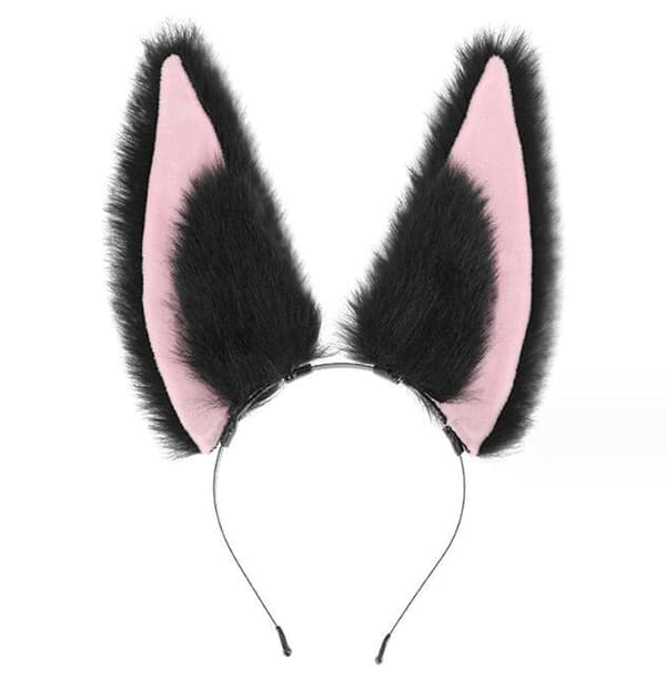 21CM Beast Ears Plush Søt Hodeplagg Black Pink