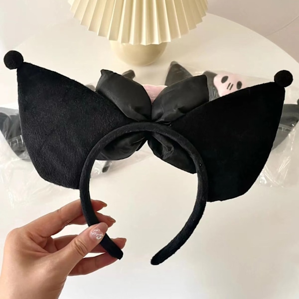 Sööt karvatupsu hiusneula, plussikorvat hiuspanta, Kawaii-pääasu Halloweeniin