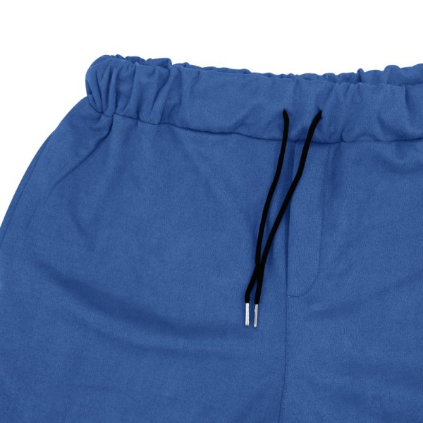 Mænds Langærmede Træningssæt 2 Dele Corduroy Sweatsuits Vintertøj Blue L