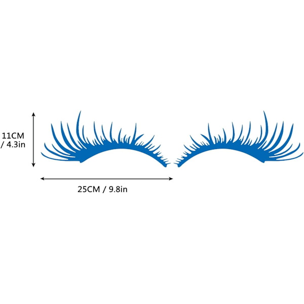 2 Par Eyelash-Dekaler til Bilens Frontlykter Blue