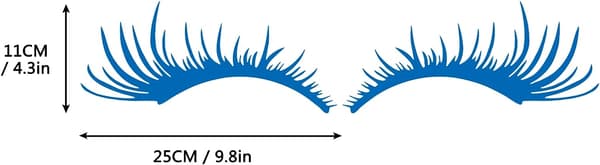 2 Par Eyelashes Bilstrålkastardekaler Blue
