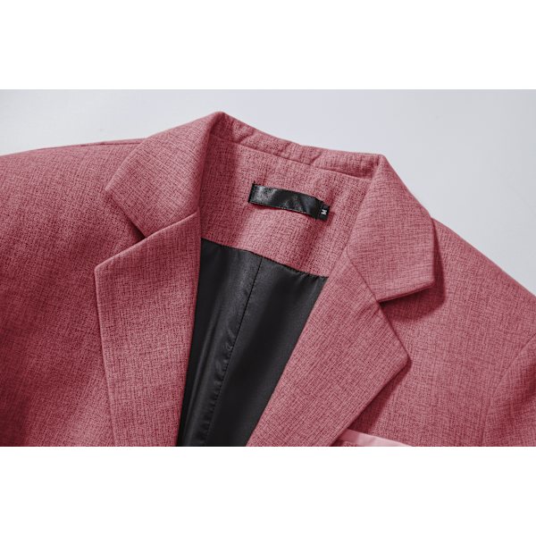 Slim Fit kavaj för män, lätt kostymjacka, 1 knapp pink L