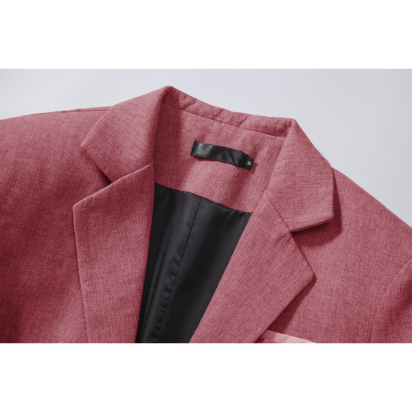 Slim Fit kavaj för män, lätt kostymjacka, 1 knapp pink XL