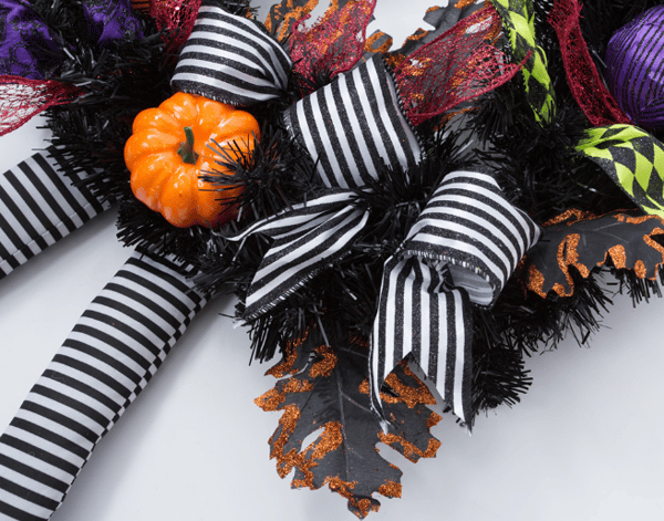 Black Maple Leaf Garland Halloween dekoration black
