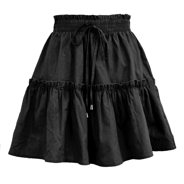 Kort kjol med dragsko för kvinnor Black XL