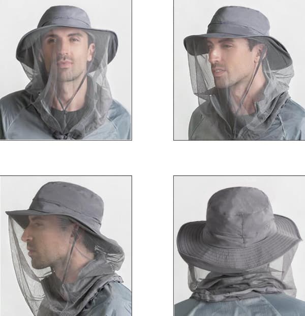 Utomhus Storbrättad Mesh Solhatt Grey