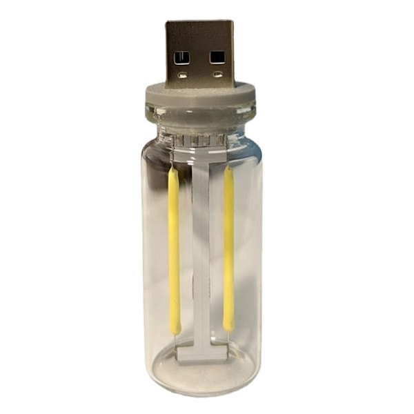 Bærbar Berøringsstyret LED Natlampe, Mini USB Pærelampe Warm Light
