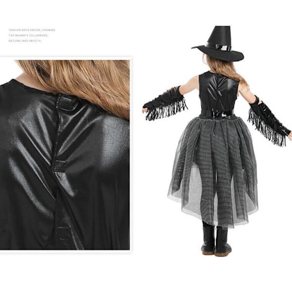 Halloween Barnkläder för Barn Häxa Tuxedo Klänning S