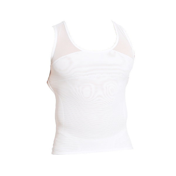 Bröstkompressionströja för män, Shapewear white XL
