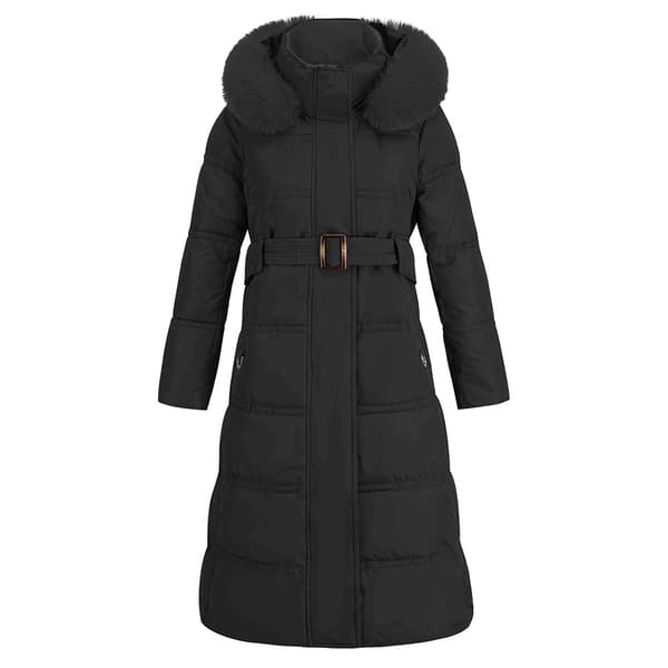 Damjacka med dunfyllning, vinter, lång Black XXL