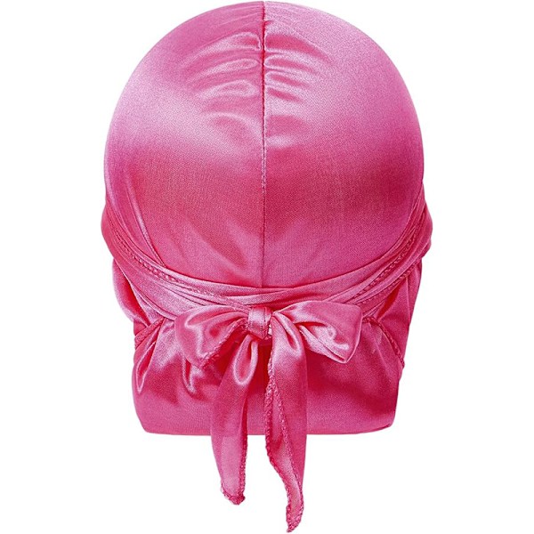 Satiini Silk Päänauha Pitkällä Hännällä Pipo Miehille ja Naisille Dark Pink