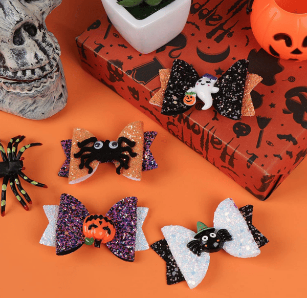 4-pack Halloween hårbågar Clip New Girl Bow