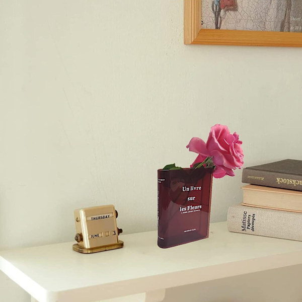 Akrylbokblomvas Klar för Heminredning Brown