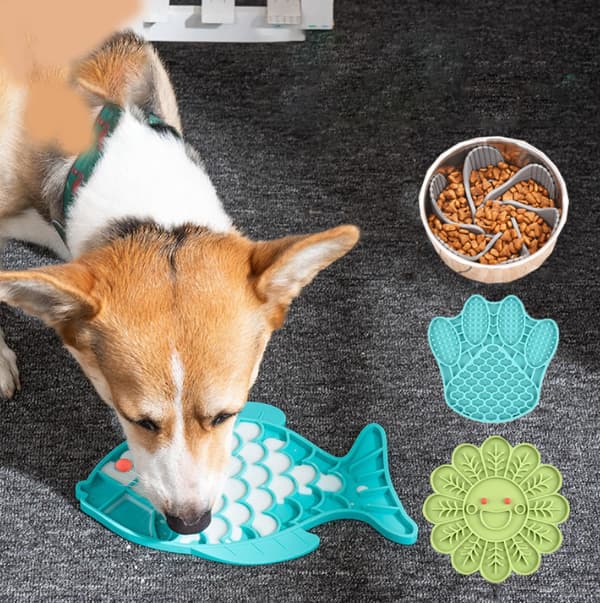 Slow Feeding Mat, Slow Feeder Hundskålar blue