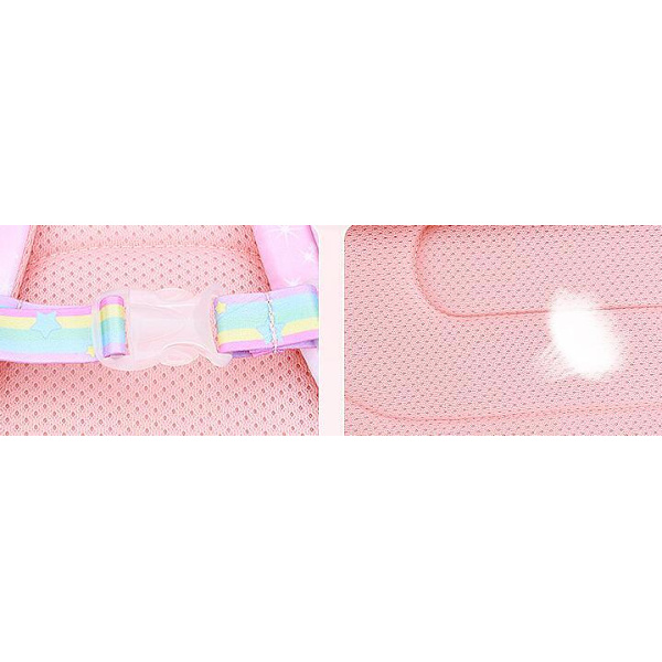 Vattentät skolväska för barn med ryggskydd och axelremmar Dream Pink L