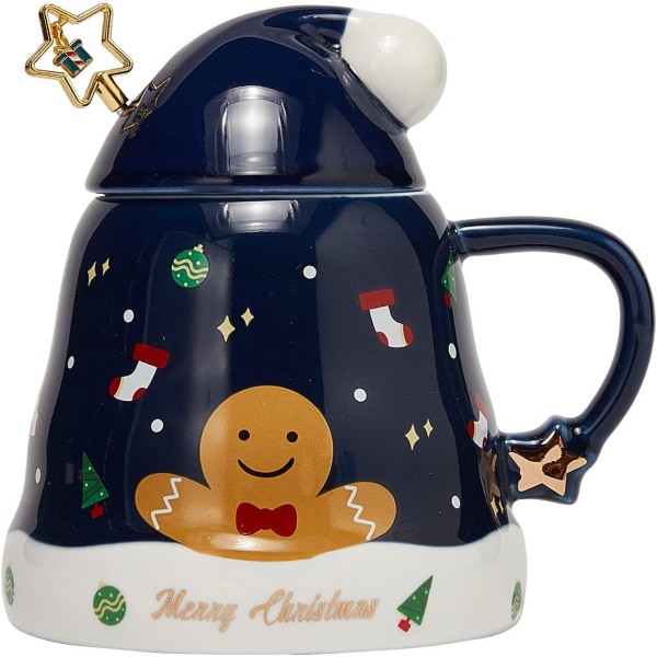 Julekopper med nisseluer og skje Navy